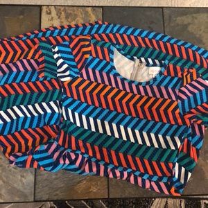 LulaRoe Amelia Size Small, Zig-Zag 🧡💙💚💗